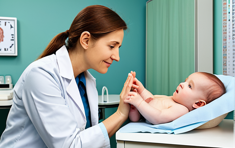청각장애 언어치료 교육과정 - Early Hearing Loss Detection**

"A caring pediatrician gently conducting a hearing test on a newborn...