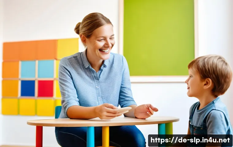 언어치료학 연구 논문 - **Prompt 1: Digital and Interactive Speech Therapy for Children**
"A brightly lit, modern speech...